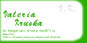 valeria kruska business card